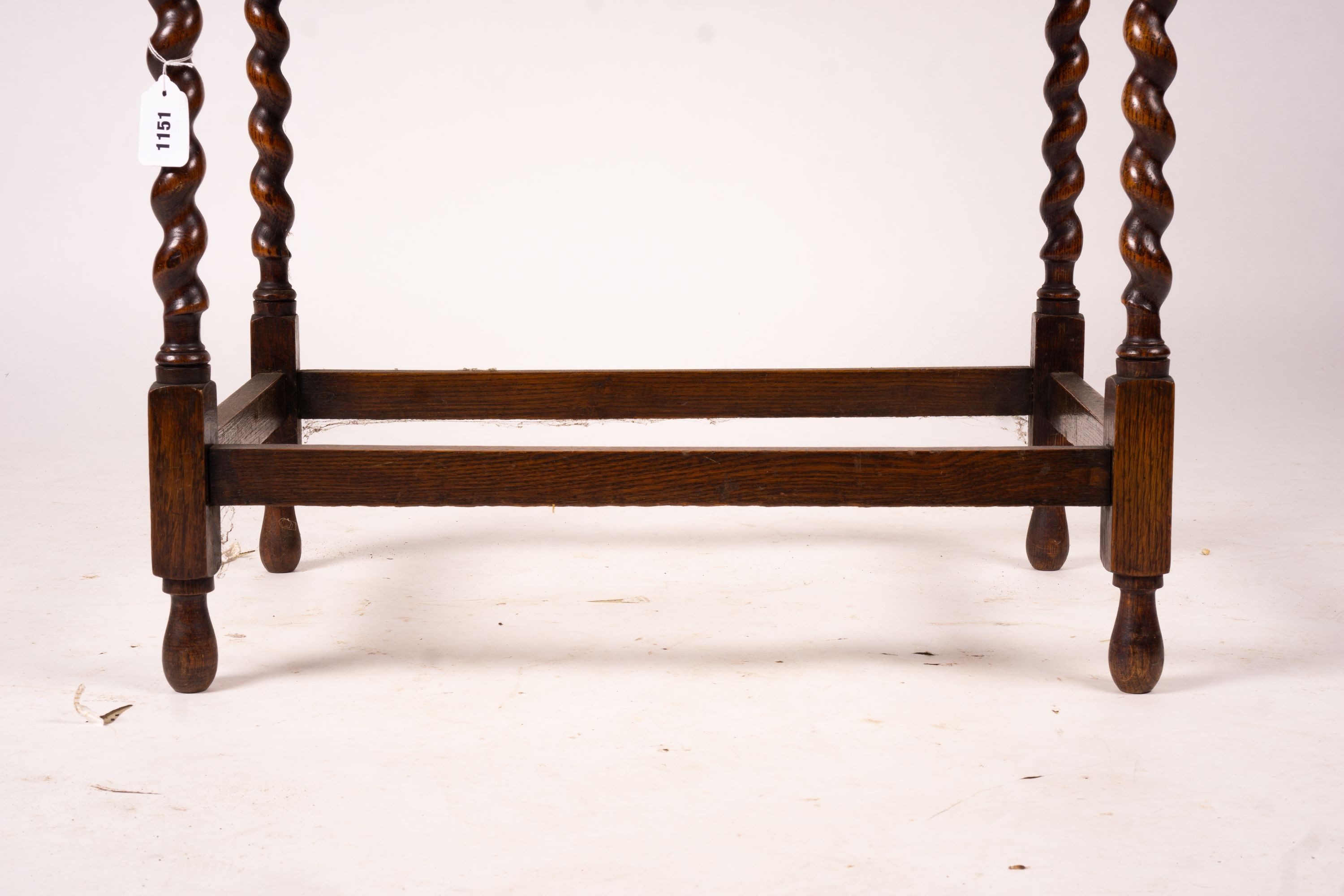 An early 20th century Flemish carved oak side table, W.69cm D.46cm H.77cm